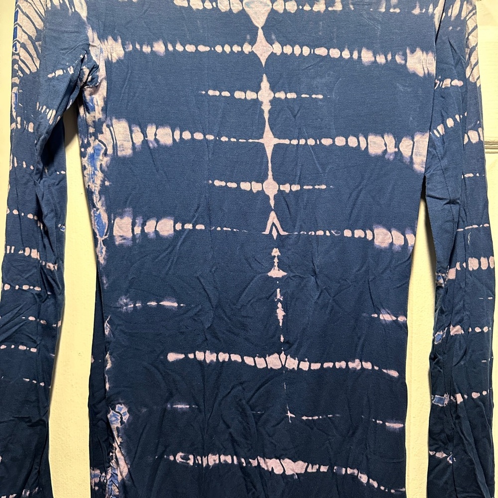 Hard Tail Blue and Pink Tie-Dye Long Sleeve Tee